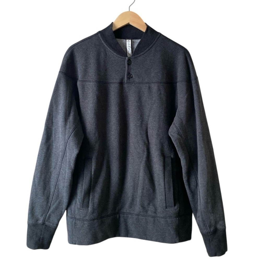 Lululemon Revolve Henley Cotton Fleece Athletic Outdoor Sweatshirt Men’s Large